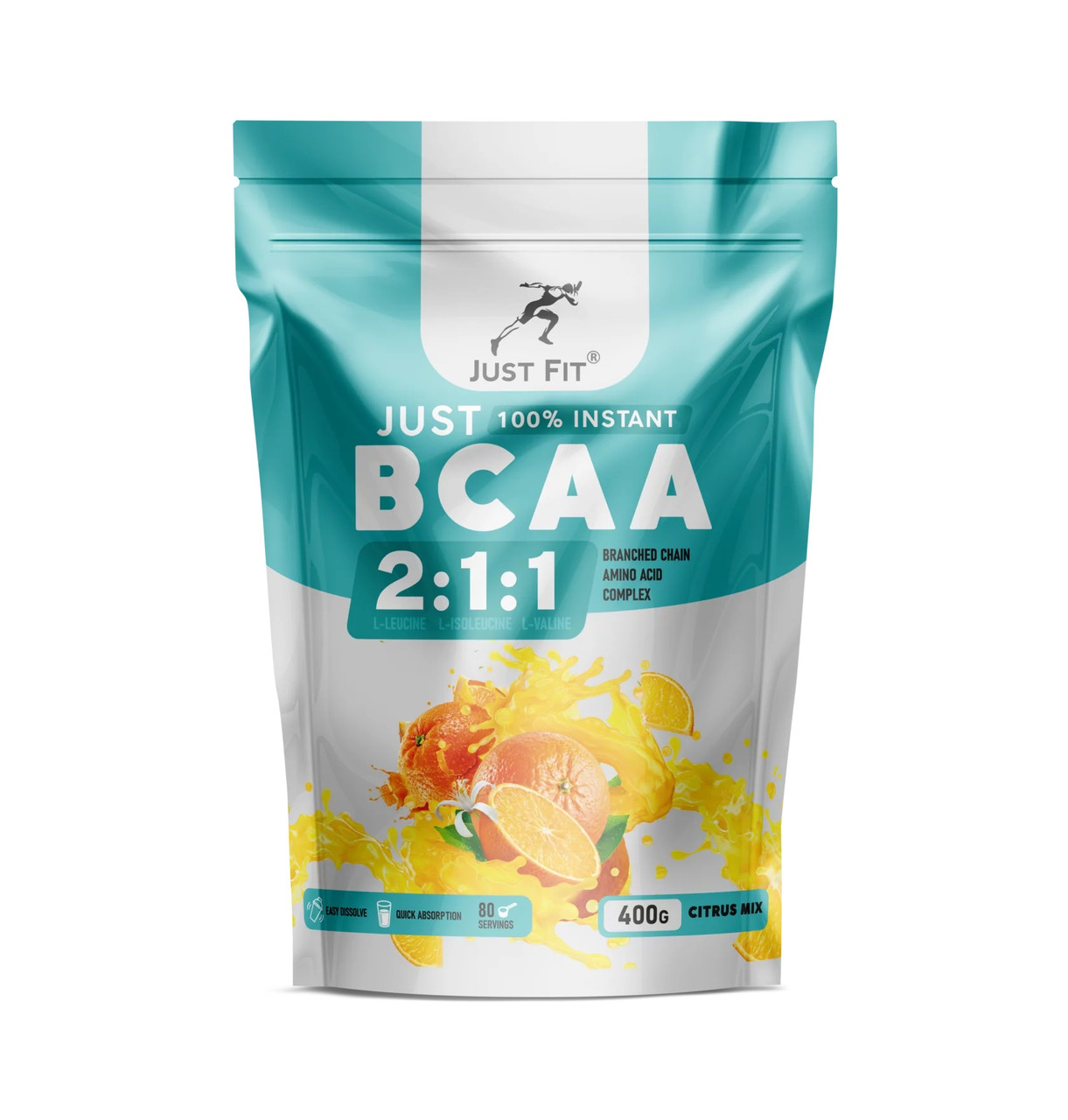 Аминокислоты BCAA 2:1:1, 400 g, Just Fit Citrus - фото 1 - id-p108765909