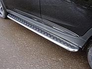 Пороги с площадкой 42,4 мм ТСС для Subaru XV 2017-