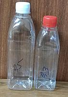 Бутылка PET 500мл прозрачная квадратная +крышка