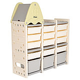 Стеллаж для игрушек Pituso с ящиками Домик 5 полок, фото 5