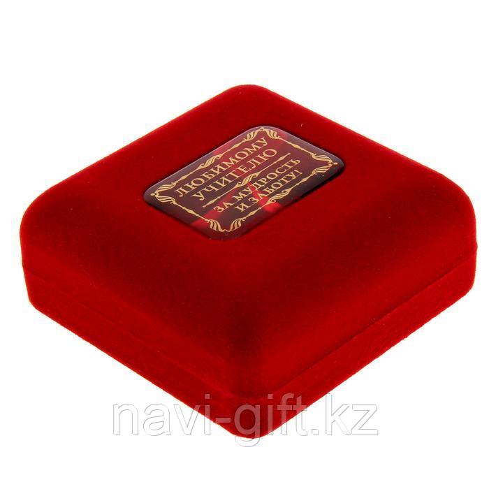 Медаль в бархатной коробке "Золотой учитель", диам. 7 см - фото 4 - id-p108838357