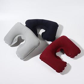 Подушка для шеи дорожная, надувная, 42 × 27 см, цвет МИКС