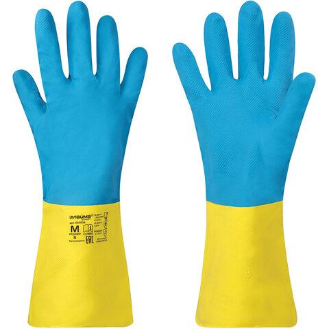 Перчатки неопреновые LAIMA EXPERT , химически устойчивые, х/б напыление, M