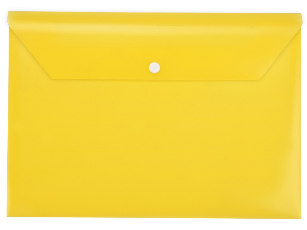 Папка-конверт А4 с кнопкой, желтый - фото 2 - id-p108864528