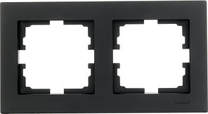 Рамка для выключателей и розеток Lezard Vesna 742-4200-147, черный