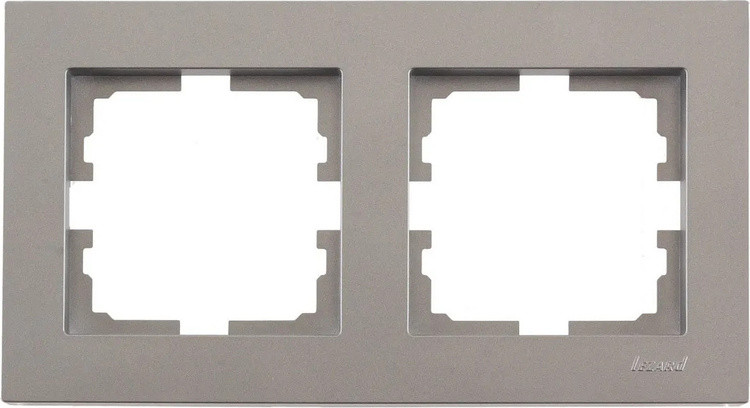 Рамка для выключателей и розеток Lezard VESNA 742-3500-147, серый