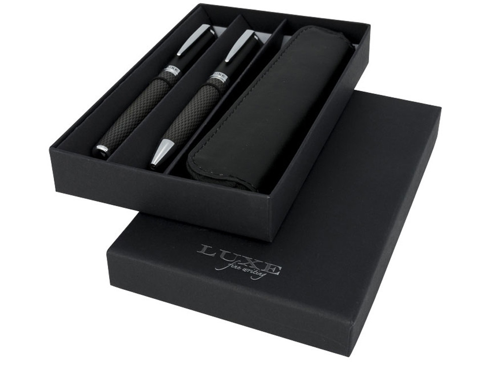 Подарочный набор ручек Carbon, черный - фото 1 - id-p108863812