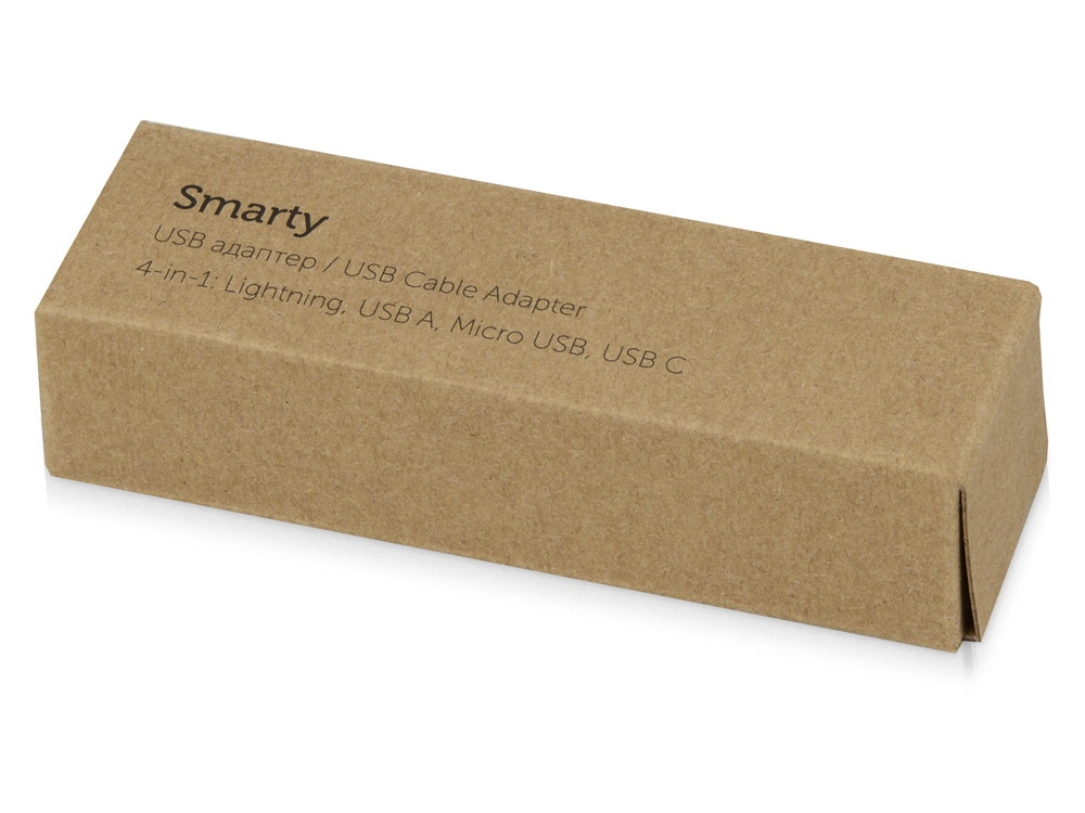 Универсальный переходник Smarty (Micro USB / Lightning / Type C), белый - фото 6 - id-p108860823