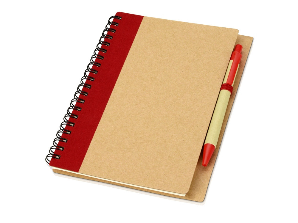 Блокнот Priestly с ручкой, красный - фото 1 - id-p108854945