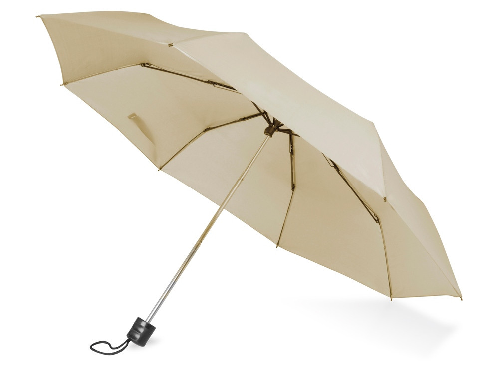 Зонт складной Columbus, механический, 3 сложения, с чехлом, бежевый - фото 1 - id-p108864008