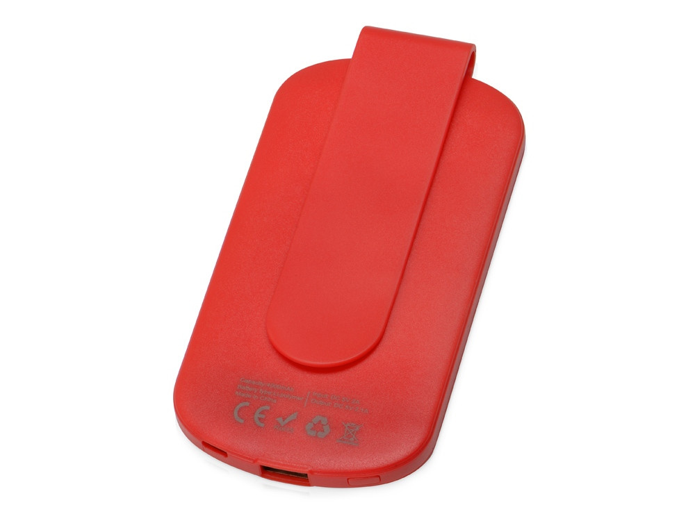 Портативное зарядное устройство Pin на 4000 mAh с большой площадью нанесения и клипом для крепления к одежде - фото 2 - id-p108861019