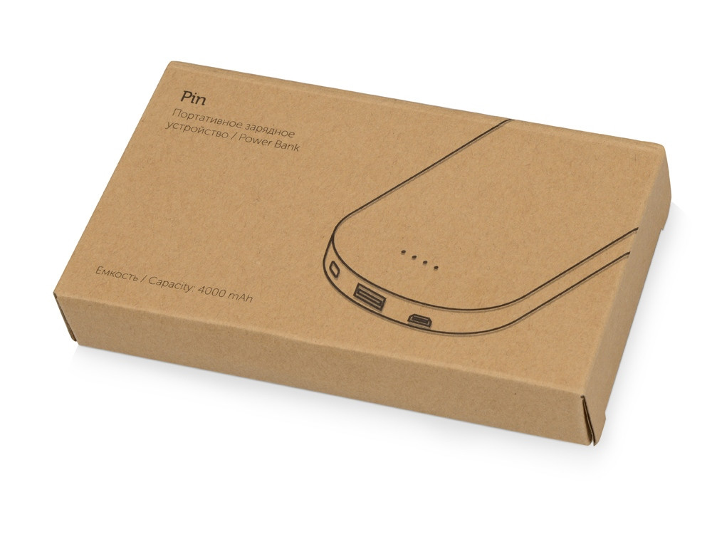 Портативное зарядное устройство Pin на 4000 mAh с большой площадью нанесения и клипом для крепления к одежде - фото 6 - id-p108861019
