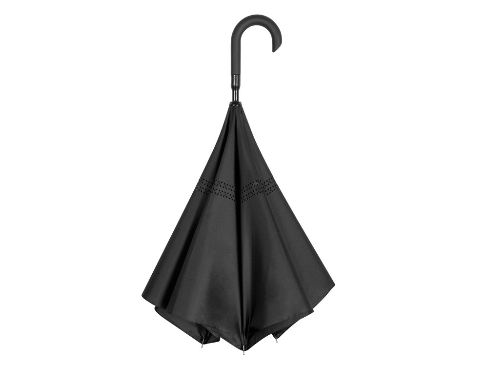 Зонт-трость наоборот Inversa, полуавтомат, черный - фото 8 - id-p108864107