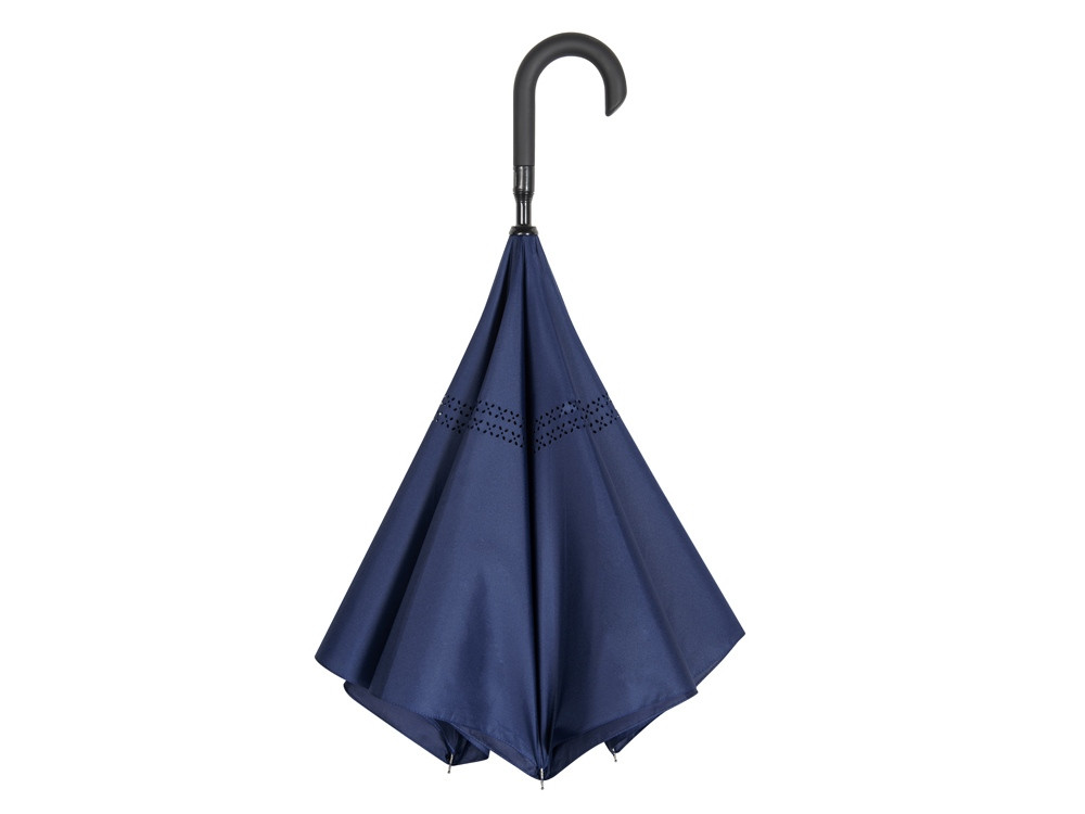Зонт-трость наоборот Inversa, полуавтомат, темно-синий - фото 8 - id-p108864108