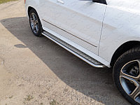 Пороги с площадкой 42,4 мм ТСС для Mercedes-Benz GLK 220 CDI 4MATIC 2012-2015
