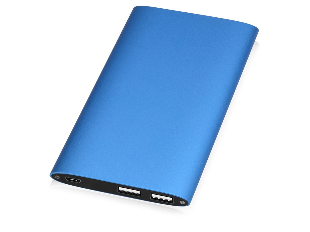 Портативное зарядное устройство Джет с 2-мя USB-портами, 8000 mAh, синий - фото 1 - id-p108859255