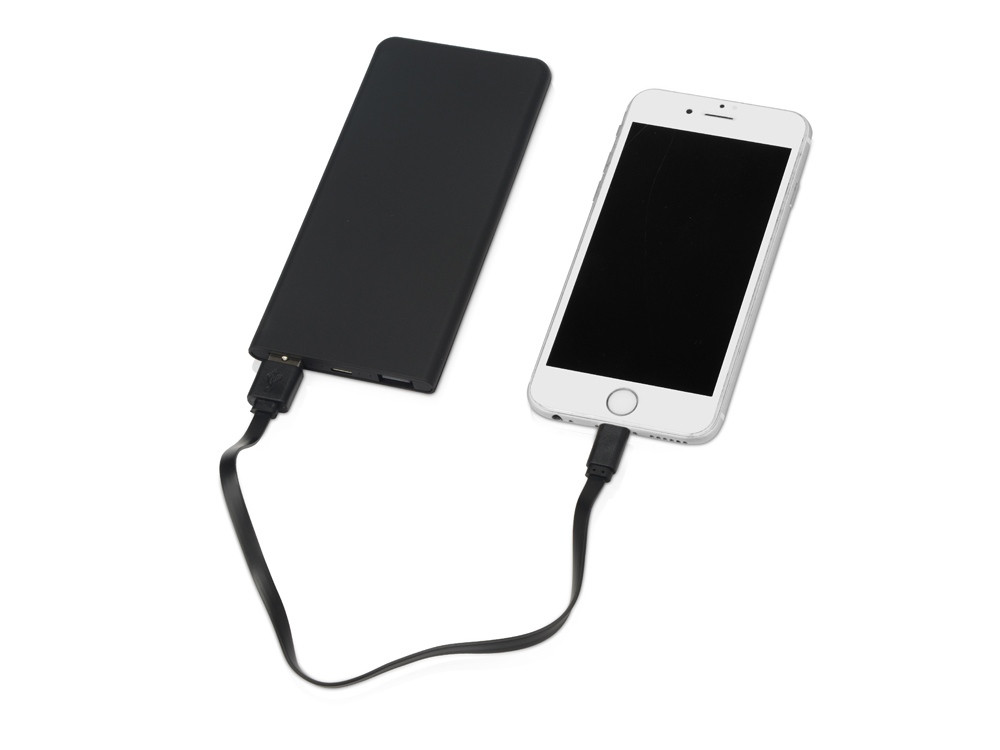 Портативное зарядное устройство с белой подсветкой логотипа Faros, soft-touch, 4000 mAh - фото 2 - id-p108865167