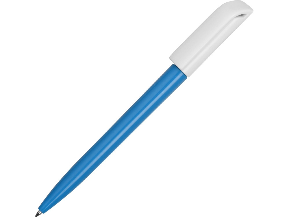 Ручка пластиковая шариковая Миллениум Color BRL, голубой/белый - фото 1 - id-p108863327