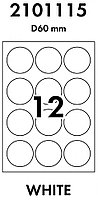 Бумага LOMOND Самоклеящаяся Матовая 12 Деления (Круг 60мм.)  А4/50/70г laser/ink 2101115, фото 2