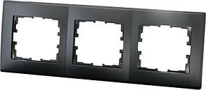 Рамка для выключателей и розеток Lezard 705-4200-148 для розетки, для выключателя, черный