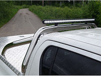 Защита кузова и заднего стекла (для крышки без надписи) 76,1 мм со светодиодной фарой ТСС для Toyota Hilux