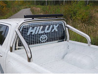 Защита кузова и заднего стекла (для крышки без надписи) 75х42 мм со светодиодной фарой ТСС для Toyota Hilux