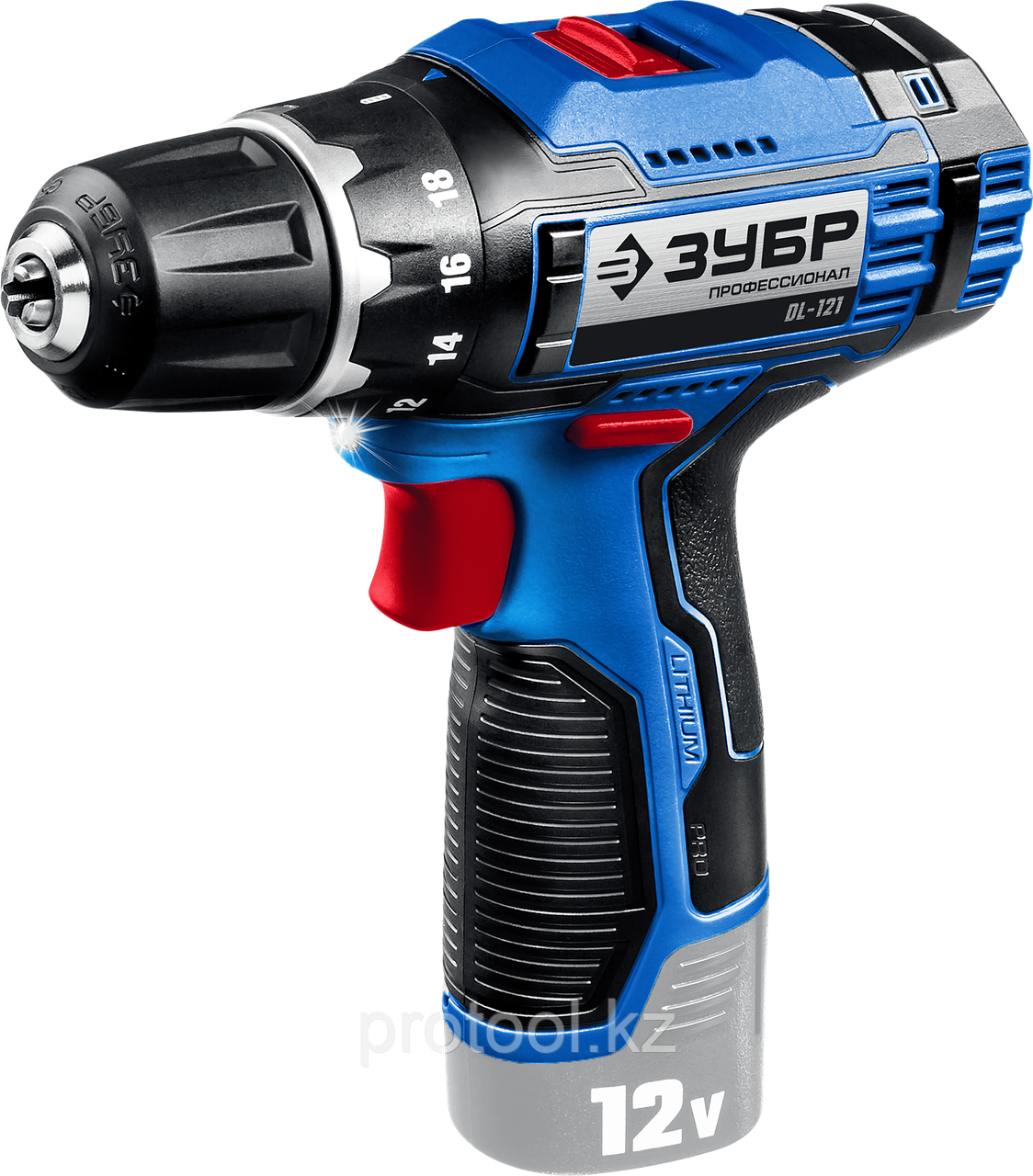 ЗУБР 12В, без АКБ, в коробке, дрель-шуруповерт, Профессионал.  DL-121