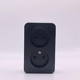 Розетка 2-я BLANKA Антрацит