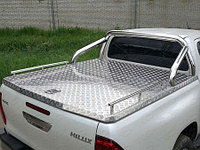 Защита кузова и заднего стекла (без надписи) 76,1 мм ТСС для Toyota Hilux Black Onyx 2020-