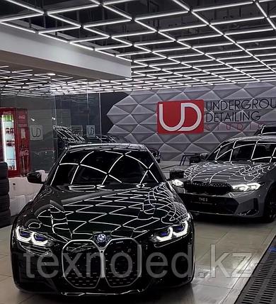 Дизайнерское освещение дитэлинг квадраты из профиля 50*50, фото 1