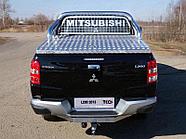 Защита кузова и заднего стекла 76,1 мм (для крышки) ТСС для Mitsubishi L200 2015-2018