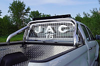 Защита кузова и заднего стекла 76,1 мм со светодиодной фарой ТСС для JAC T6 (4WD) 2.0T (бенз) 2021-