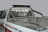 Защита кузова и заднего стекла (для крышки) 75х42 мм со светодиодной фарой ТСС для Isuzu D-MAX 3.0D 2019-