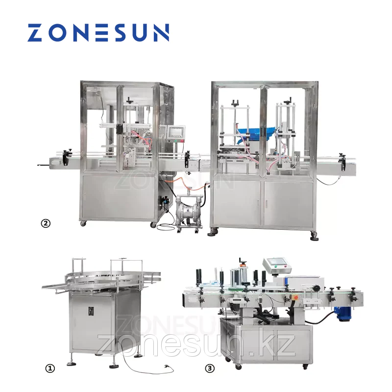 ZONESUN ЭЛЕКТРИЧЕСКАЯ ЭТИКЕТИРОВОЧНАЯ МАШИНА ДЛЯ КРУГЛЫХ БУТЫЛОК ВЕРТИКАЛЬНОГО ТИПА С 6 НАСАДКАМИ ДЛЯ РОЗЛИВА - фото 1 - id-p108874163