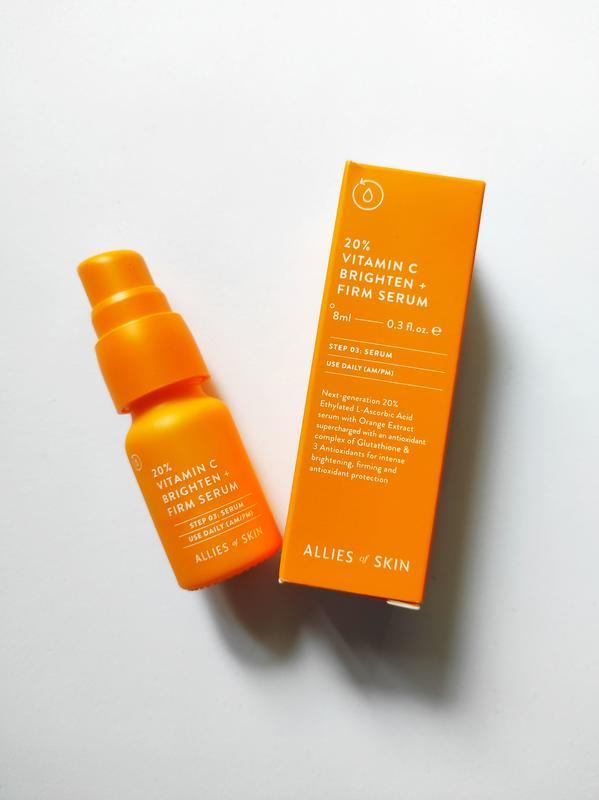 ALLIES OF SKIN 20% Vitamin C Brighten + Firm Serum Укрепляющая сыворотка с 20% витамином C 8 мл - фото 1 - id-p108875694