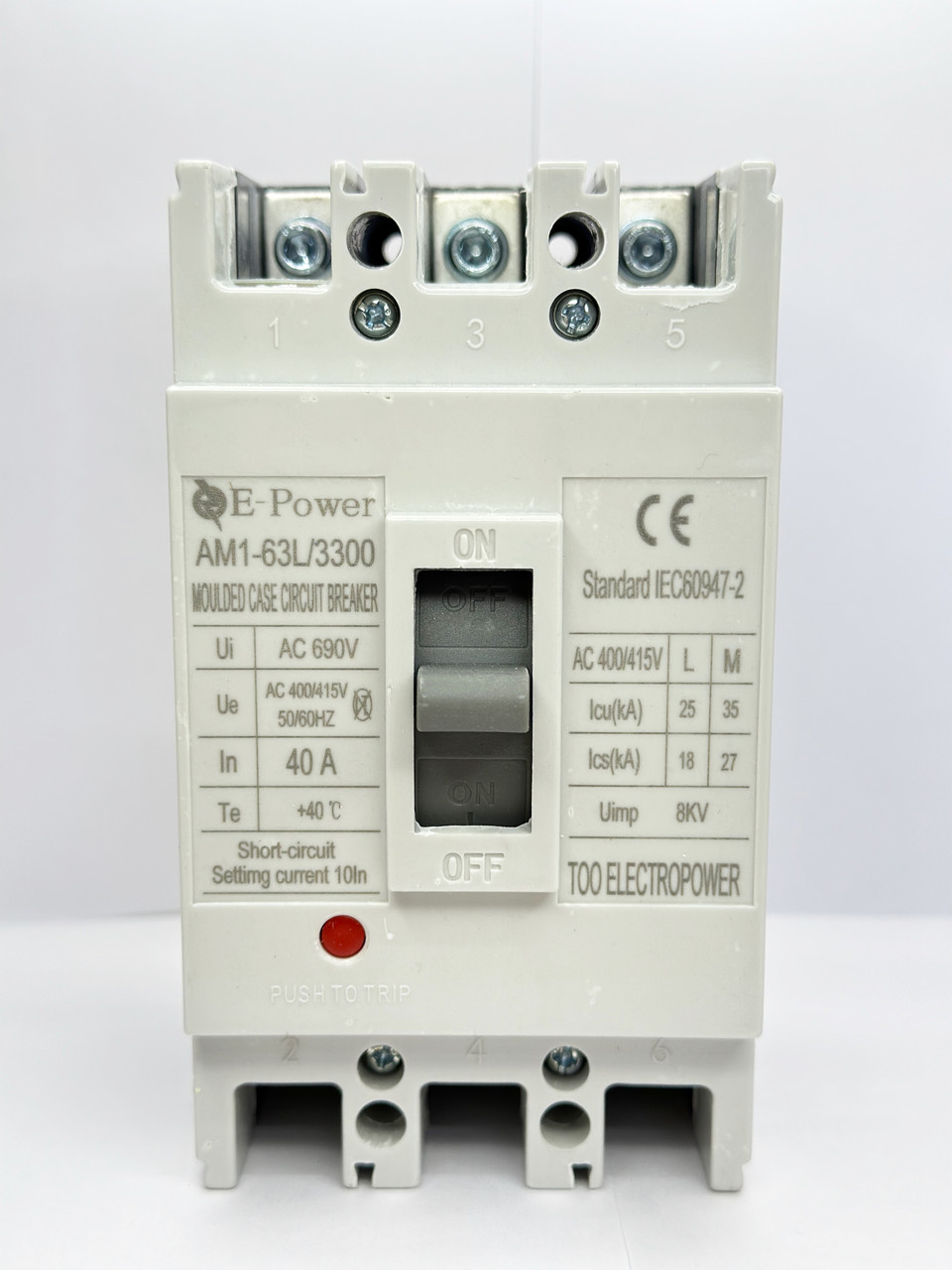 Автоматические выключатели в литом корпусе на токи 63L 40A - фото 1 - id-p100765568
