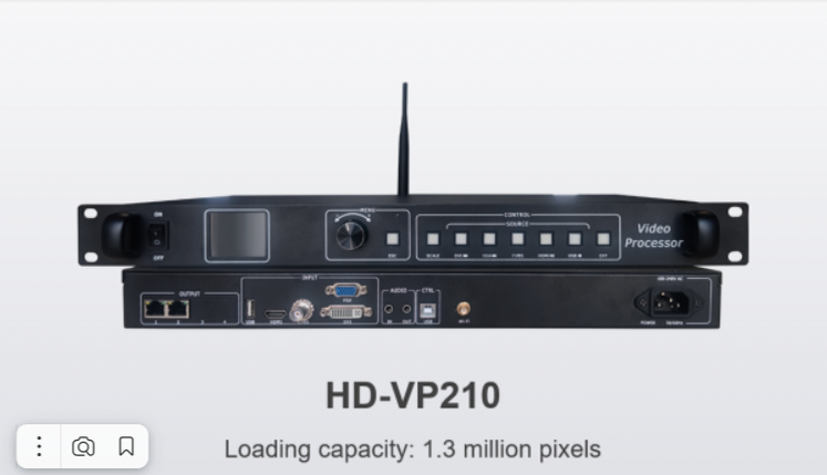 Видеопроцессор HD-VP210, видео процессор для Led  экрана на 1,3 млн, фото 2