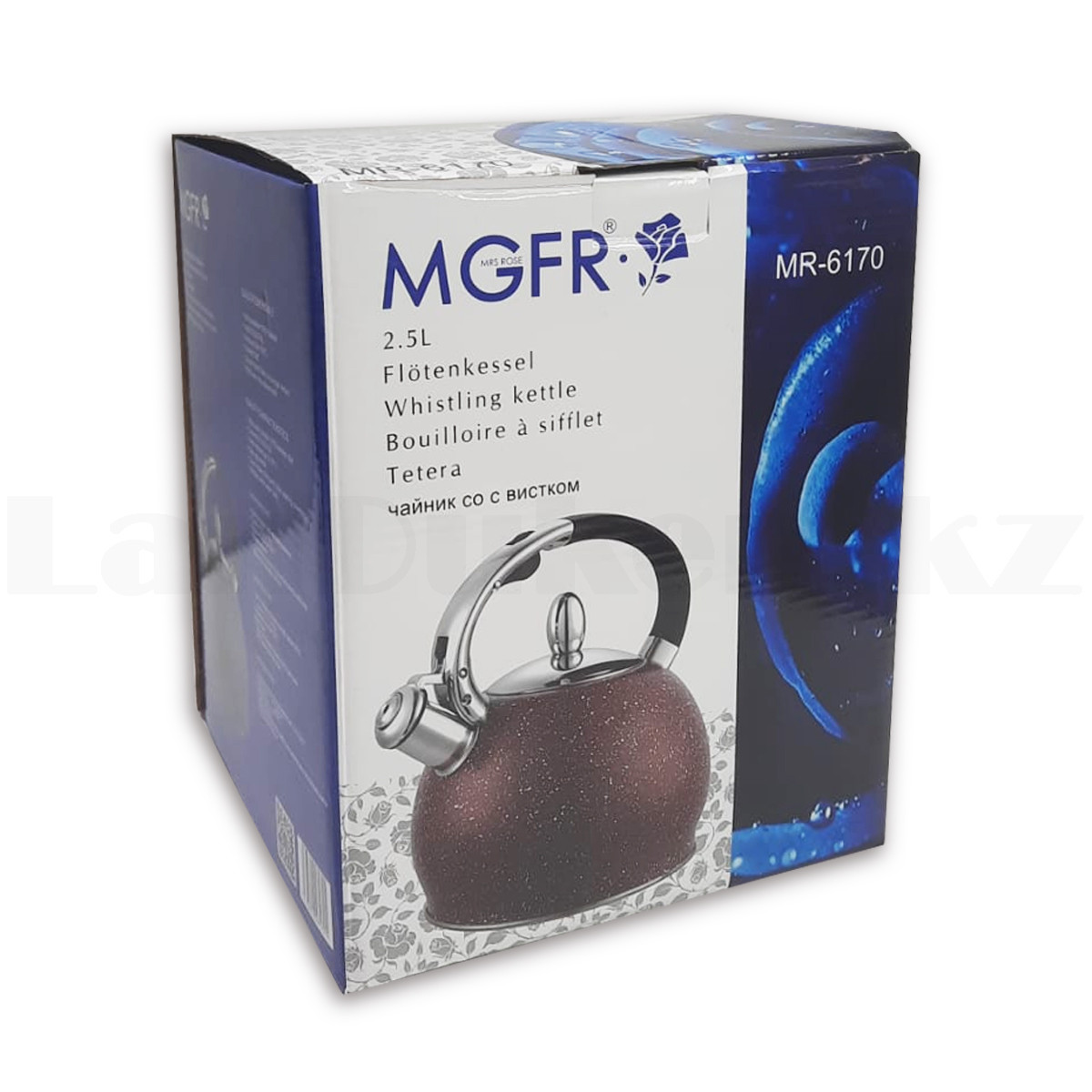 Чайник для кипячения воды со свистком MGFR MR-6170 2.5 л коричневый - фото 4 - id-p108888631