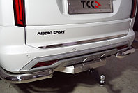 Накладка на заднюю дверь (лист шлифованный) ТСС для Mitsubishi Pajero Sport 2021-