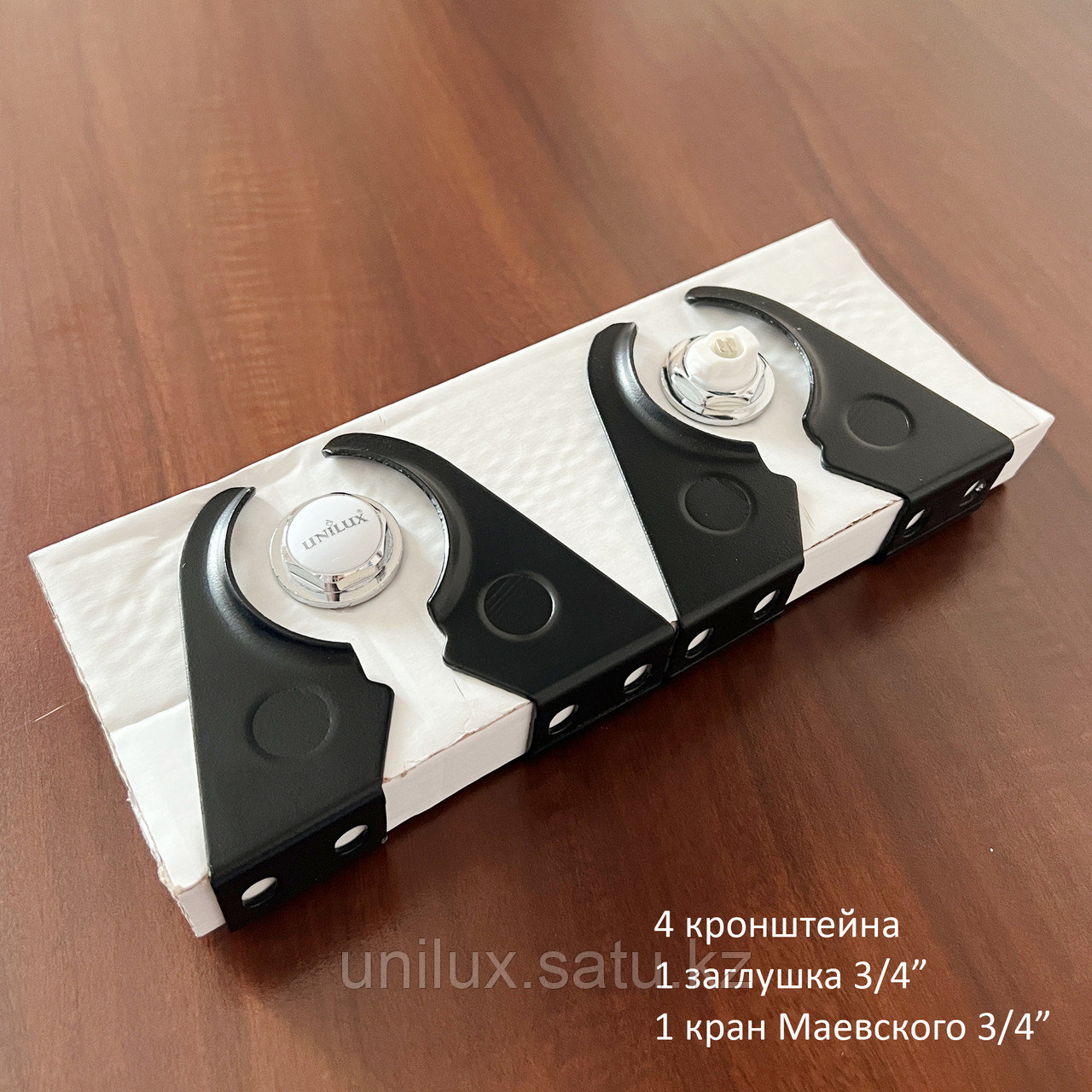 Радиатор 3x-трубчатый дизайнерский Unilux, 180см, 4 секции, 9.5 м², чёрный мат - фото 6 - id-p108764504