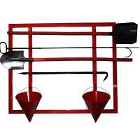 Щит пожарный сборный в комплекте ЩП-А / КОМПЛЕКТ: Щит пожарный сборный (лом-1, багор-1, лопата-2, ведро-2)