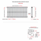 Радиатор 2x-трубчатый дизайнерский Unilux, 57см, 24 секции, 13 м², белый глянец, фото 7