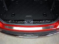 Накладка на задний бампер (лист шлифованный) ТСС для Lada XRAY 2016-