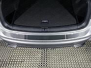 Накладка на задний бампер (лист шлифованный) ТСС для Volkswagen Tiguan 2017-2021