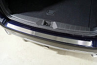 Накладка на задний бампер (лист шлифованный) ТСС для Subaru Outback 2021-