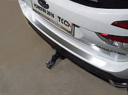 Накладка на задний бампер (лист шлифованный) ТСС для Subaru Forester (S5) 2018-