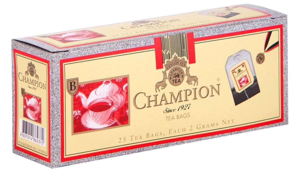 Чай чёрный "Champion", серия "Tea Bags", 25 пак - фото 1 - id-p108901583
