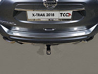 Накладка на задний бампер (лист шлифованный) ТСС для Nissan X-Trail (T32) 2018-