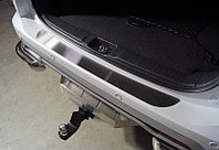 Накладка на задний бампер (лист шлифованный) ТСС для Mitsubishi Pajero Sport 2021-