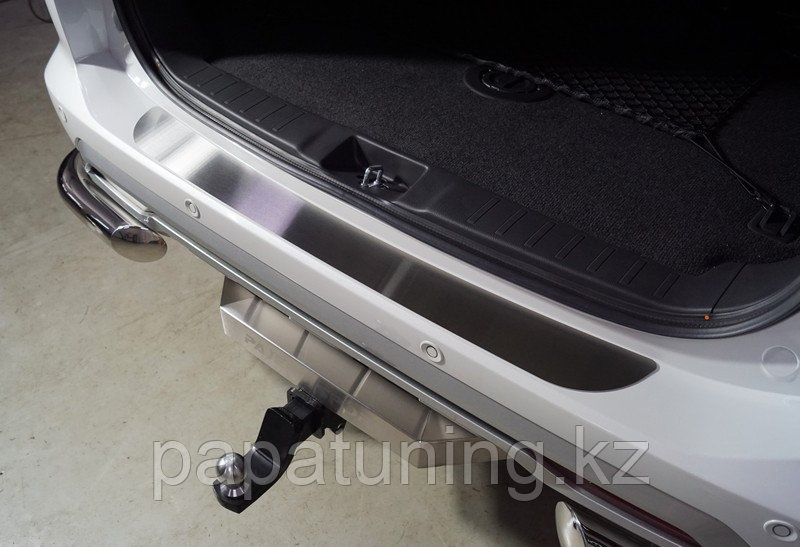 Накладка на задний бампер (лист шлифованный) ТСС для Mitsubishi Pajero Sport 2021- - фото 1 - id-p108852256